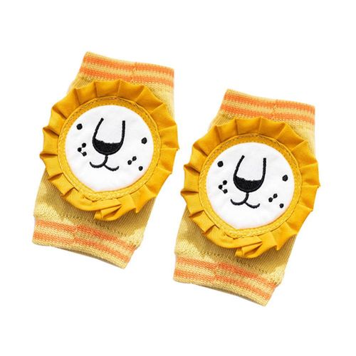 1 Pair Children Kids Knee Pad Leg Protector Cartoon Breathable for Toddler Crawling New,Yellow Lion,One size NO5111