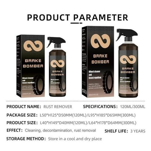 120ml Car Wheel Tire Cleaner Brake Dust Remover Heavy Rust Removal Cleaning Agent Professional Brake Wheel Cleaner-