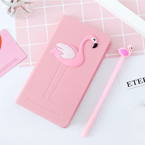 Pink Girl Series Flamingo Hand Book Set Cute