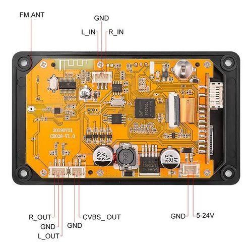 Bluetooth 5.0 MP3  Player AUX USB TF Card FM Radio De Module DIY Sound Amplifier Speaker Home Theater
