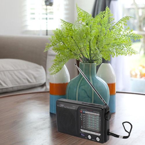 Portable Full Band Mini Emergency Radio FM MW SW Weather Alert Radio, Compact Elderly Radio with Antenna Built in Bluetooth Chip