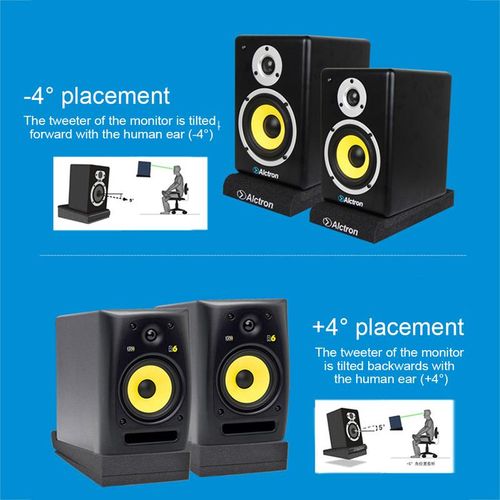 1set Studio Monitor Isolation Pads High Density Acoustic Foam For Most Speaker Stand Piano Room Sound Reinforcement Cushion