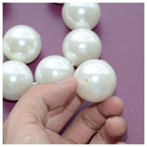 Big Size 20mm 25mm 30mm Pearl Fresh Water Beads 2 Holes Sew On Clothing Bags Loose Bridal Hand Bouquet Shoes Headwear Decoration