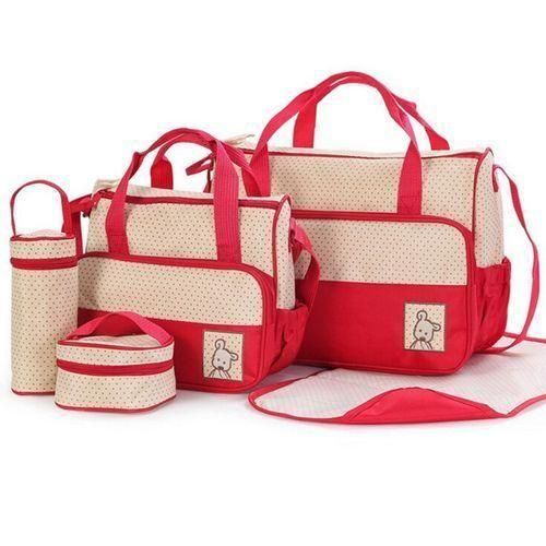 Red3928.517CM 5pcs Baby Diaper Bag Suits For Mom Baby
