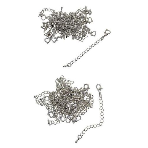 20pcs DIY Necklace Bracelet Jewelry Extender Chain With Lobster Clasp