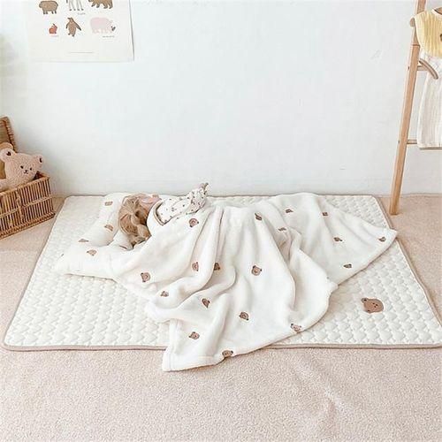 Korean Bear Bunny Embroidered Baby Diaper Changing Pad Washable Waterproof Children Mattress