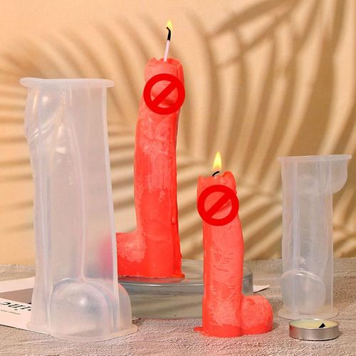 12-18cm Silicone Men Genital Candle Mold Reusable Mold For Crafting Scented Candle Soap Wax Resin Items Making Accessorpcsies