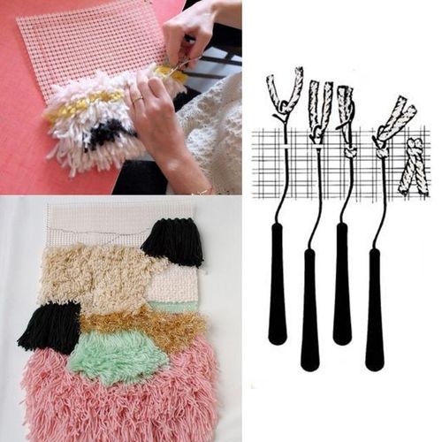 50x100cm Mesh Cloth For Latch Hook Rug Hooking Making Tapestry Canvas Diy Tool Embroidery Crafts 1