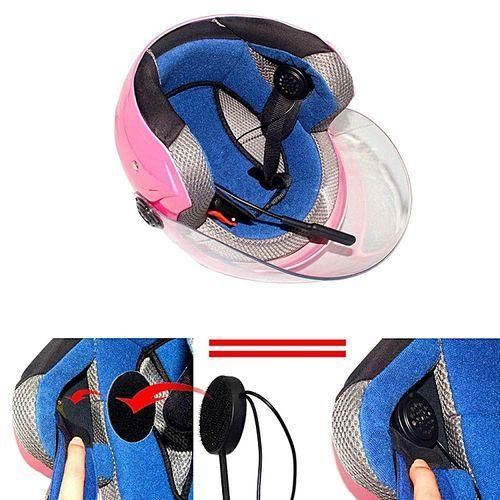 Motorcycle Helmet Headset Bluetooth 4.0 Dual Stereo Speakers Handsfree Music Call Control Mic Earphone Black