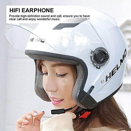Motorcycle Helmet Headset Bluetooth 4.0 Dual Stereo Speakers Handsfree Music Call Control Mic Earphone Black