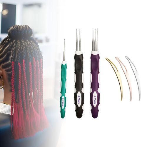 6 Pieces Dreadlock Crochet Hook With Hair Locking Tool