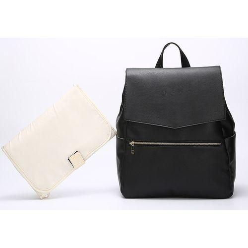 11PU Leather Backpack 5Piece Baby Diaper Bag Solid Color