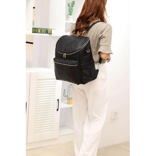11PU Leather Backpack 5Piece Baby Diaper Bag Solid Color