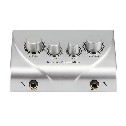 N1/N2/N3 Portable Home Mini Karaoke Sound Audio Mixer with 2 Channel Echo Input Mini Audio Mixer Console Microphone Amplifier