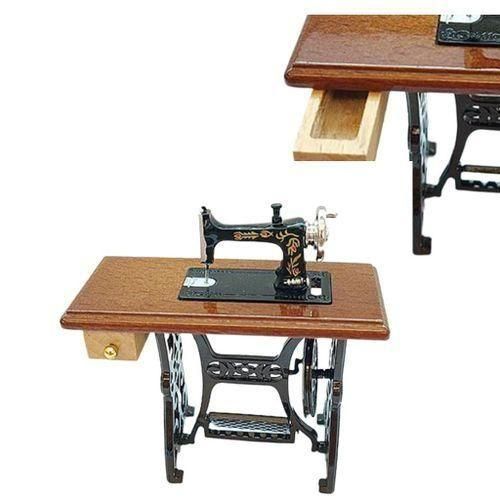 2pcs 16 Miniature Sewing Machine BJD Doll Decor Props Tailor Toy For