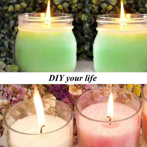 100Pcs Cotton Candle Wicks Pre-Waxed For Candle Making Candle DIY Thick Candle Wick With Base