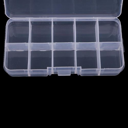 Clear Plastic Storage Organiser Craft Beads Jewellery Tool Box Case 10