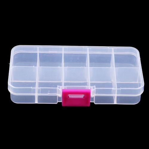 Clear Plastic Storage Organiser Craft Beads Jewellery Tool Box Case 10