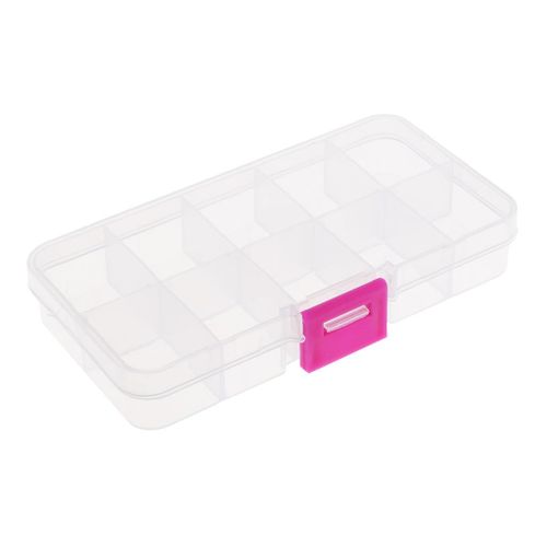 Clear Plastic Storage Organiser Craft Beads Jewellery Tool Box Case 10