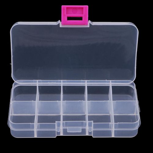 Clear Plastic Storage Organiser Craft Beads Jewellery Tool Box Case 10