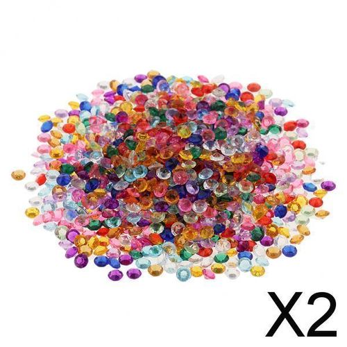 2X 2000pcs Acrylic  Decoration Scatter Confetti 4mm