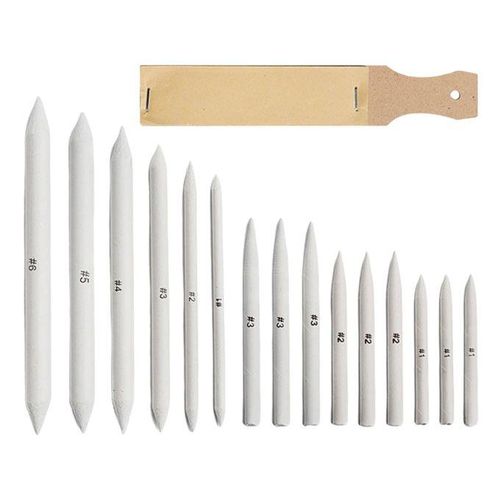 16x Blending Stumps Sanding Paper Pencil Sharpen For Beginner Artist