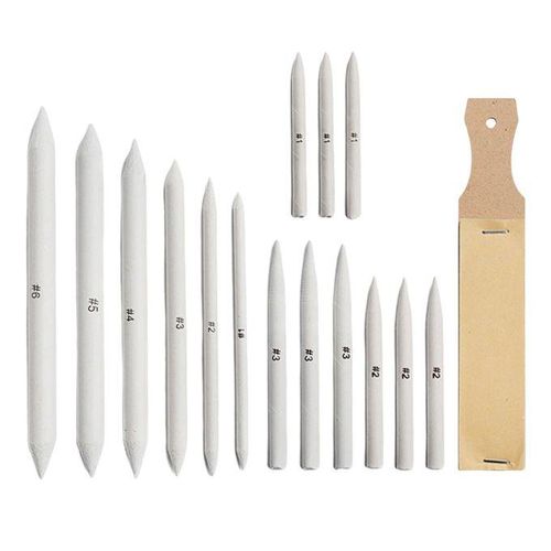 16x Blending Stumps Sanding Paper Pencil Sharpen For Beginner Artist