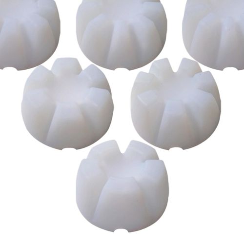6Pcs Flower Base Silicone Models Candle Soap Making DIY Jewelry White