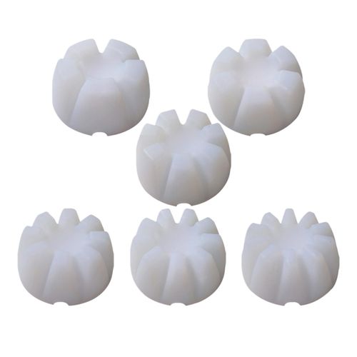 6Pcs Flower Base Silicone Models Candle Soap Making DIY Jewelry White