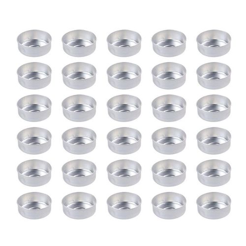 100/200pcs Aluminum Tea Tins Can Scented Candle Making Container Empty Case For Candle Holding Diy Making Silver