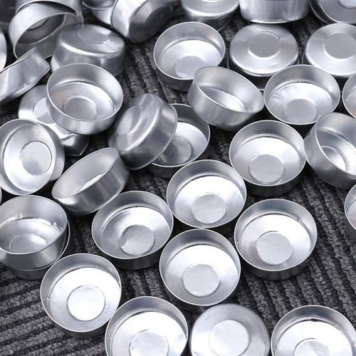 100/200pcs Aluminum Tea Tins Can Scented Candle Making Container Empty Case For Candle Holding Diy Making Silver