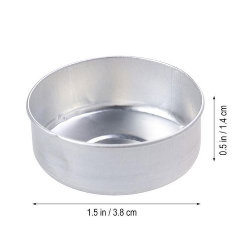 100/200pcs Aluminum Tea Tins Can Scented Candle Making Container Empty Case For Candle Holding Diy Making Silver