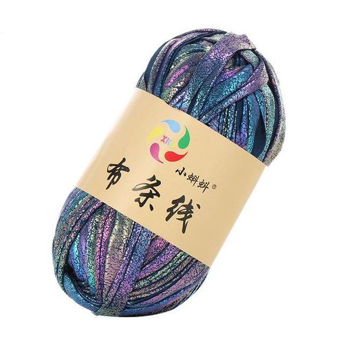 100g Crochet Tshirt Yarn Plaid Metallic Cloth Cord For Diy Kniting Needlework Cotton Polyester Threads For Women Handbag