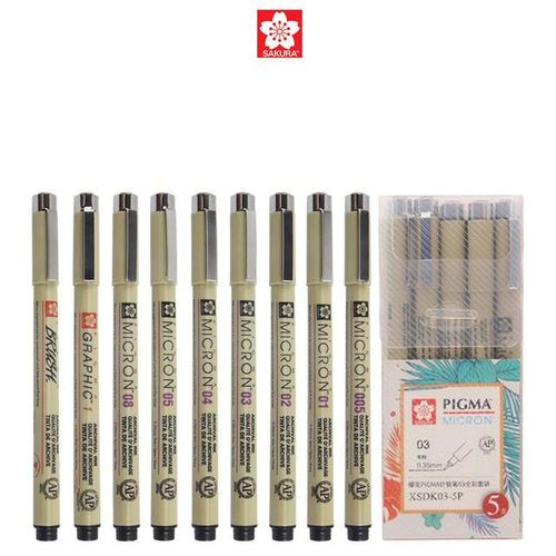 Sakura Pigma Micron Liner Pen Set Design Drawing Manga Sketch Colorful Art Markers Fineliner Pens Japanese Stationery Supplies