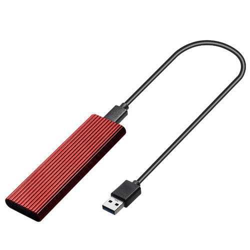 M.2   SSD To USB 3.1 SSD Reader Enclosure Case Red