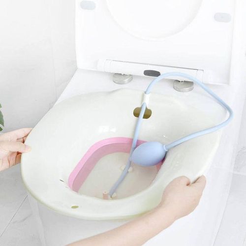 Bidet Bidet Basin Hip Bath Basin Seat Tub Insert Bidet Plastic, Pink