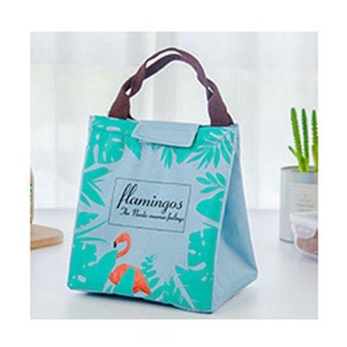 Insulated Lunch Bag Thermal Stripe Tote Bags Cooler Picnic Food Lunch Box Bag For Kids Women Girls Ladies Men Children Pink