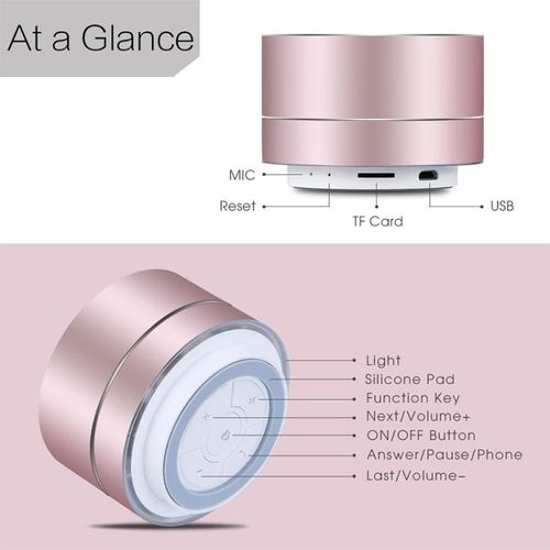 Portable Wireless Bluetooth Speaker Stereo LED Speakers with Built-in
