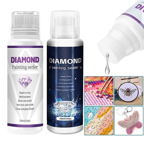 120ml/240ml Diamond Painting Sealer 5d Diamond Painting Art Glue Permanent Hold Shine Effect Sealer Diamond Painting Puzzles