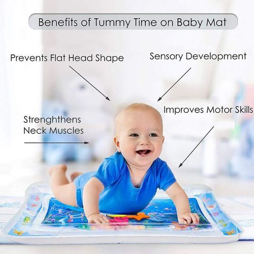 Baby Summer Water Pad Child Ice Pad Large Pvc Water Pad Inflatable Water Pad Inflatable Patted Water Pad Prone Pat Pad - Blue
