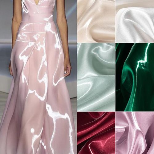 Luxury Glossy Metallic Liquid Satin Fabric Reflective Galaxy Shiny Satin Fabric For Dress Suit Design Material By Meter