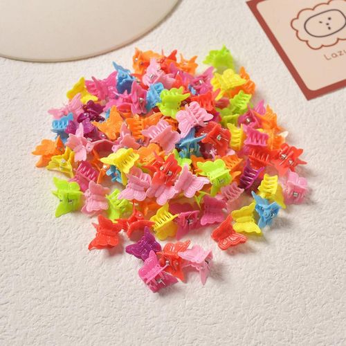 100pcs Girls Cute Hair Clips Flower Star Crown Small Hair Claws Kids Sweet Hairpin Cartoons Hair Accessories
