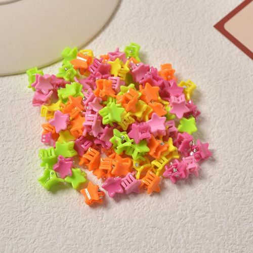 100pcs Girls Cute Hair Clips Flower Star Crown Small Hair Claws Kids Sweet Hairpin Cartoons Hair Accessories