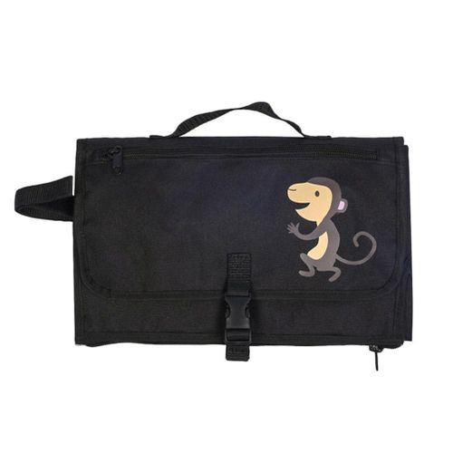 Portable Diaper Changing Pad Clutch Travel Changer Kit Baby And Infant Extra Long Mat New,Monkey NO5235