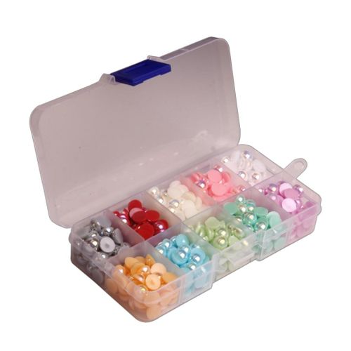 Flat Back Cabochons Half Round Pearl Scrapbooking Beads For Wedding