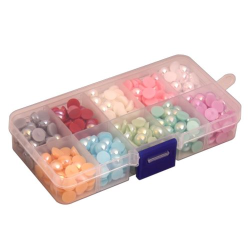 Flat Back Cabochons Half Round Pearl Scrapbooking Beads For Wedding