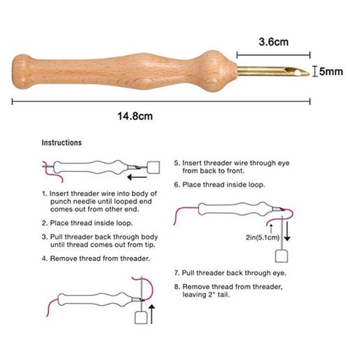 DIY Embroidery Punch Felting Threader Set Cloths