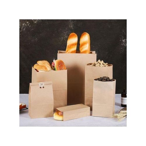 1020PCS Kraft Paper Bag Takeaway Packaging Bag Wedding