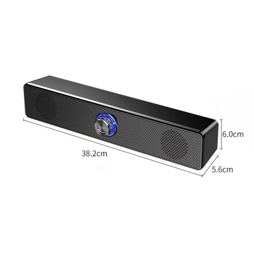 Long Strip Wireless Bluetooth Speaker, USB Powered PC Speaker, Suitable For Computers, Laptops, Gaming, Home Theaters, Surround Audio - Black