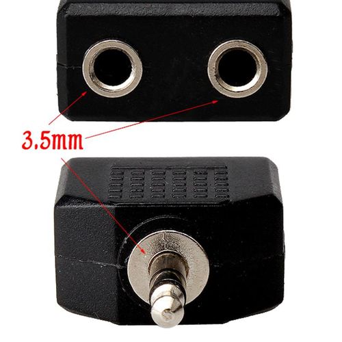 3.5mm Audio Stereo Splitter Adapter Plug to 2 Female Jack for Earphone Headset